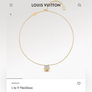 SOLD - Authentic Louis Vuitton L to V necklace